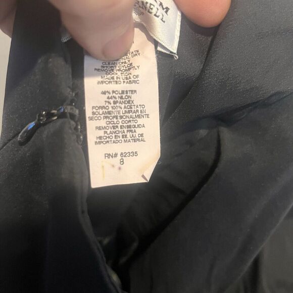 Betsy Adam Black Mini Dress Bubble Skirt 8 Women LBD Cocktail Formal Semi Ruched - Picture 12 of 14